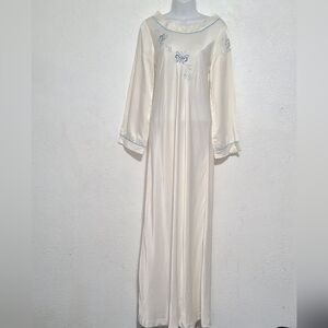 Christian Dior Nightgown Blue Butterfly Embroidery